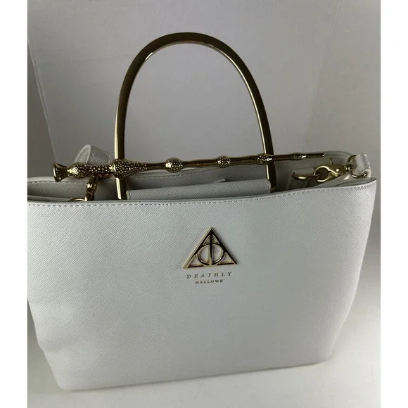 Loungefly ⚡️Harry Potter Deathly Hallows Elder Wand Crossbody Handbag Purse Bag - Picture 9 of 16